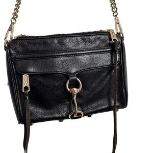 Rebecca Minkoff Black Leather Crossbody Bag EUC